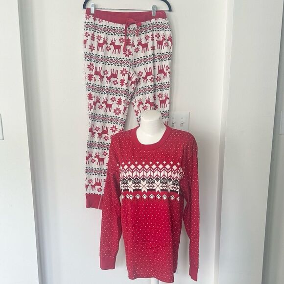 Hanna Anderson Organic Cotton Christmas/Winter Themed Pajama Set L - Picture 1 of 6